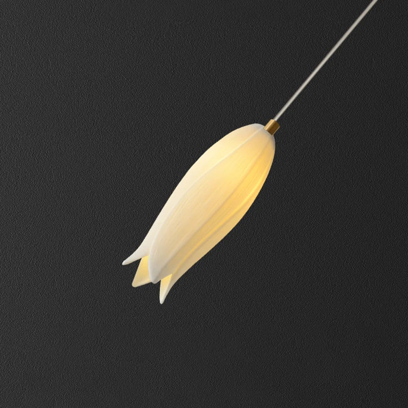 Ceramic tulip chandelier for LED pendant duplex rotation - vue 4 sur 11