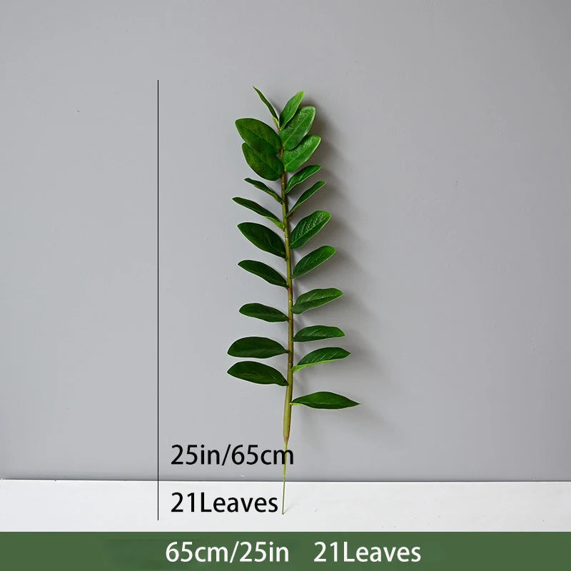 Artificial tropical money tree realistic decorative plastic plant - vue 9 sur 13