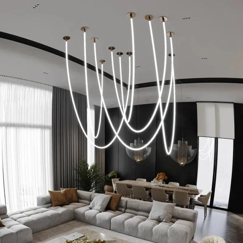 Minimalist nordic style silicone LED ceiling light 360 degrees - vue 4 sur 7