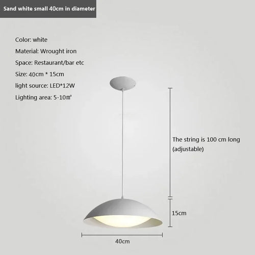 Modern minimalist iron pendant light for interiors
