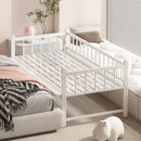 Iron art children's splicing bed with seamless connection, adjustable height, no guardrail, baby fall prevention, widened single