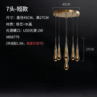 Elegant glass water droplet design pendant light