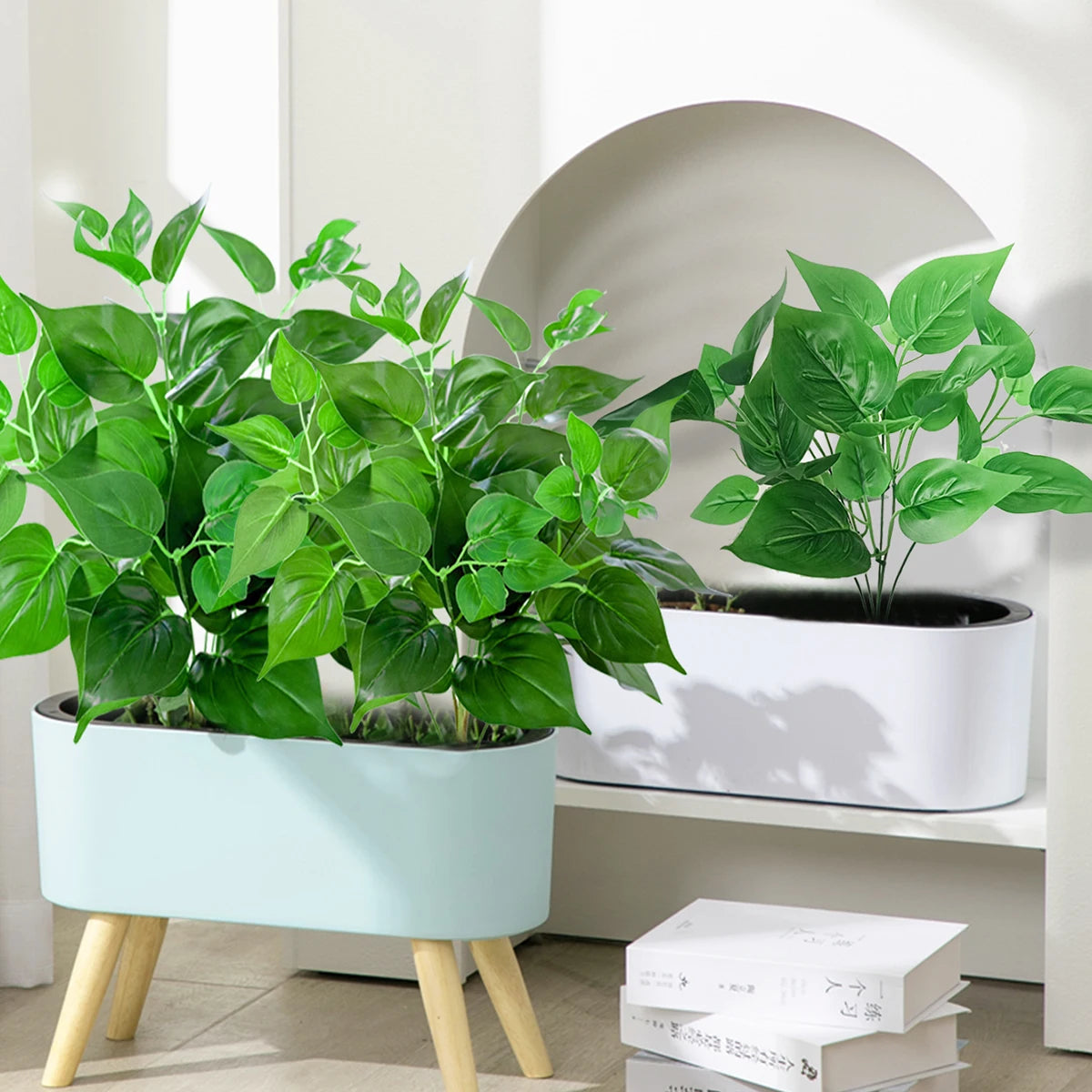 Decorative artificial scindapsus plants for indoor and outdoor use - vue 5 sur 9