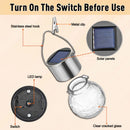 Outdoor solar rattan lamp for decorative garden lighting