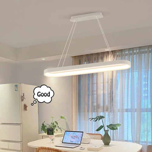 Modern LED pendant light for minimalist interior lighting - vue 3 sur 6