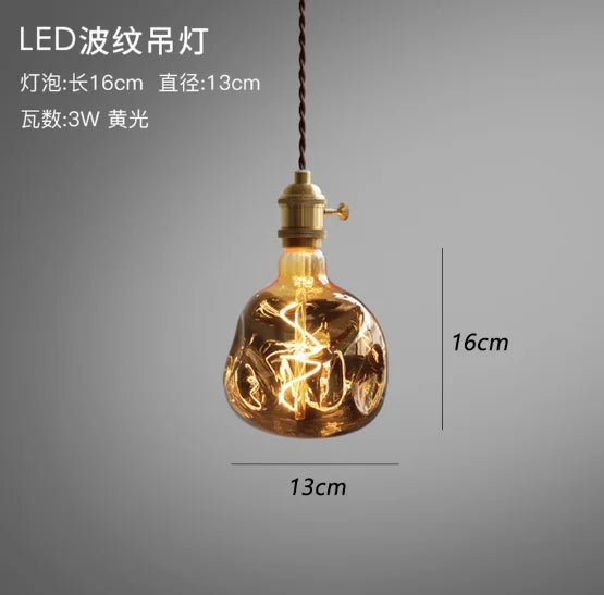 Retro glass pendant light for artistic decor and display - vue 15 sur 17