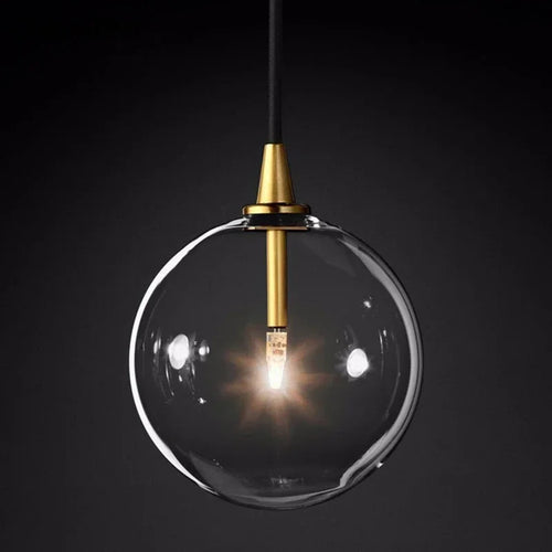 Clear glass pendant light for modern decorative lighting - vue 2 sur 10