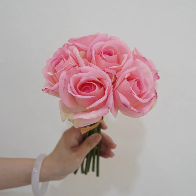 Realistic artificial rose bouquets for versatile decorations
