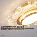 Modern crystal glass LED chandelier for home decor