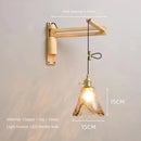 Elegant extendable copper wall light for multiple spaces