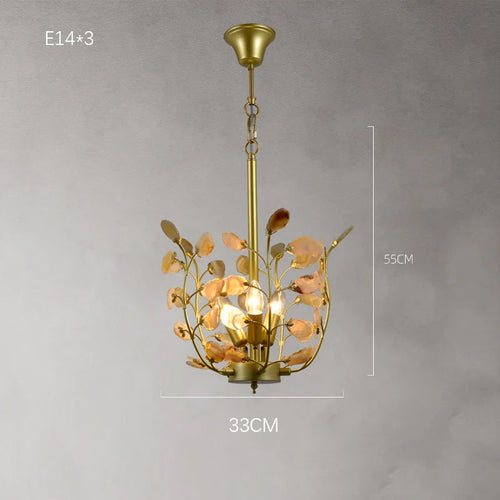 Natural agate LED chandelier ideal for romantic décor - vue 16 sur 15