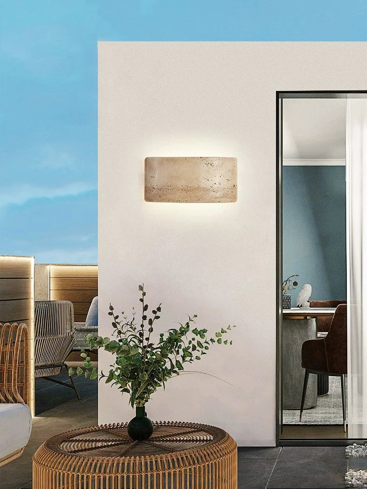 applique murale led wabi-sabi étanche pour jardin et intérieur - vue 4 sur 8
