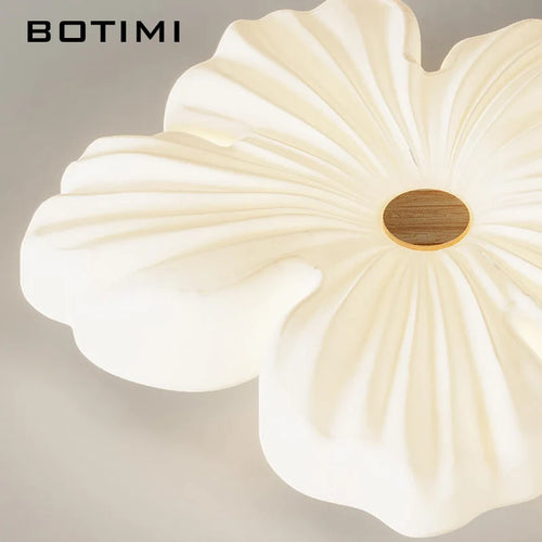 Modern floral surface-mounted ceiling light white - vue 3 sur 10