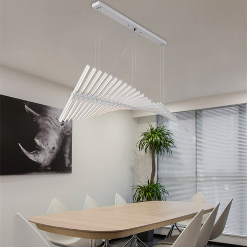 LED designer chandelier in Bilbao light rod - vue 5 sur 15