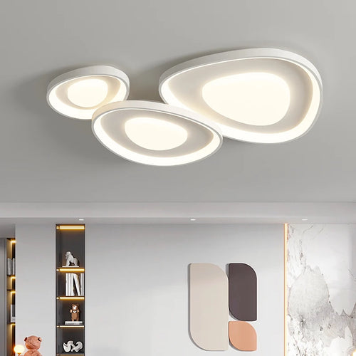 Modern minimalist LED chandelier with blue light eye protection