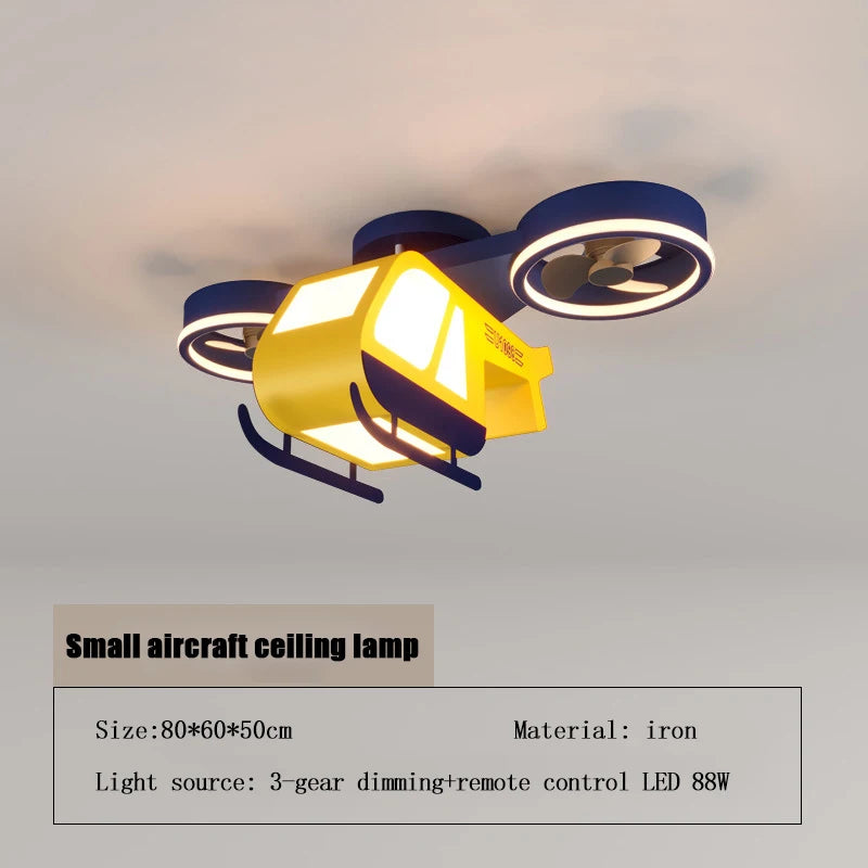 Sandyha acrylic LED cartoon helicopter ceiling lamp for children