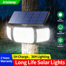 Outdoor solar lights with motion sensor and wide illumination