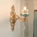 Modern luxury European retro crystal and ceramic chandelier