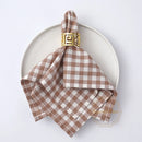 Gingham cotton table napkin small check kitchen linen