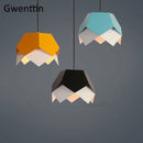 Nordic style geometric iron pendant light for interior decoration