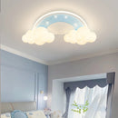 Modern and cosy children's cloud and rainbow ceiling light