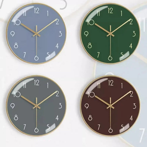 modern metal wall clock, aesthetic and silent - vue 7 sur 17