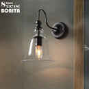 Vintage iron industrial wall light for indoor and outdoor use