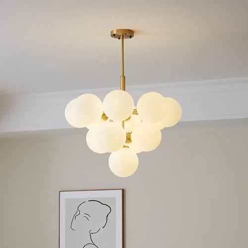 Luxury glass LED pendant light, ideal for restaurants - vue 5 sur 12