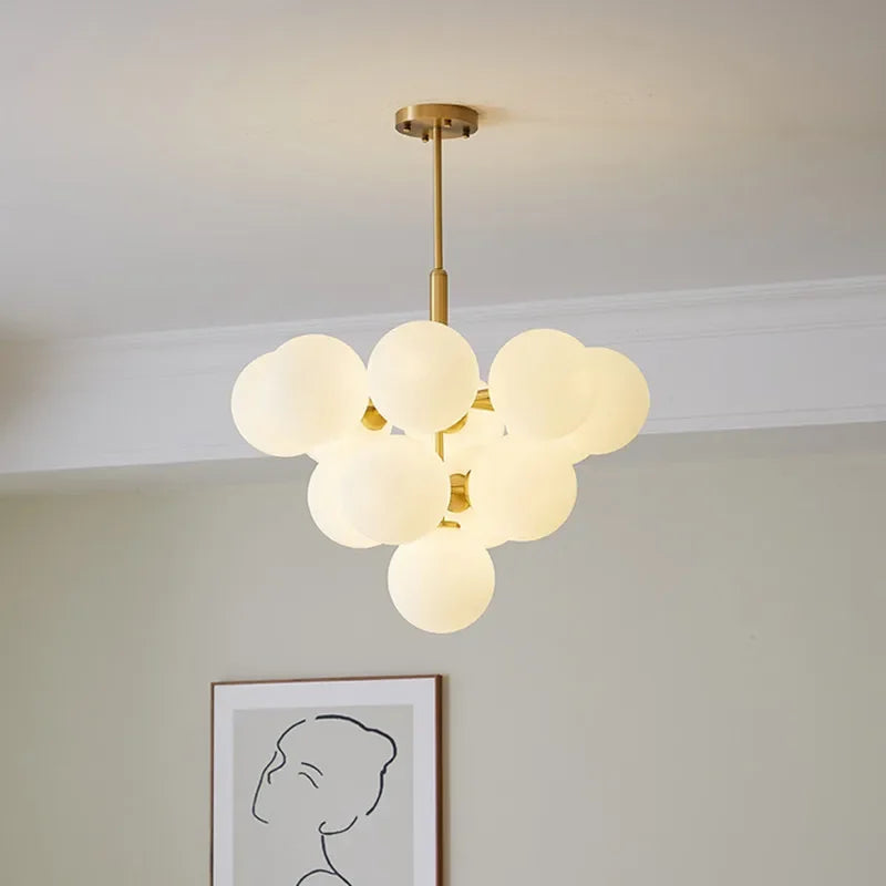 Luxury glass LED pendant light, ideal for restaurants - vue 5 sur 12