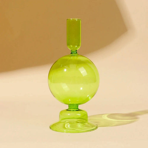 European glass candle holder for decoration and weddings - vue 9 sur 30