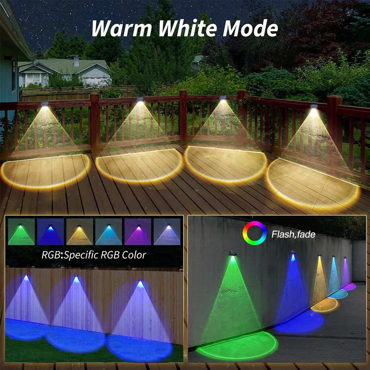 Waterproof solar lights for outdoor dusk to dawn lighting - vue 5 sur 8
