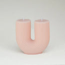 geometric u-shaped scented candles for home decor