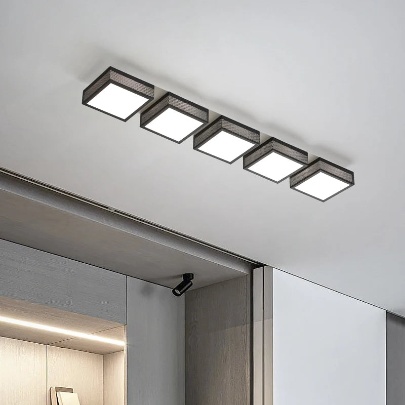 Minimalist nordic square LED ceiling light decorative indoor fixture