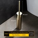 Wall-mounted stainless steel toilet brush holder for bathroom