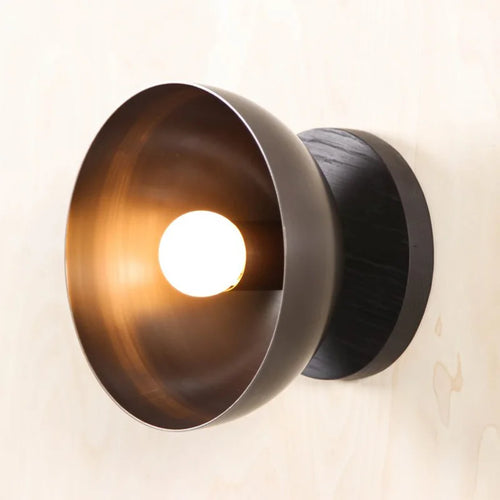 Nordic solid wood and brass modern ceiling light for decoration - vue 9 sur 8