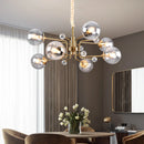 Modern LED chandelier with 10 globes decorative light