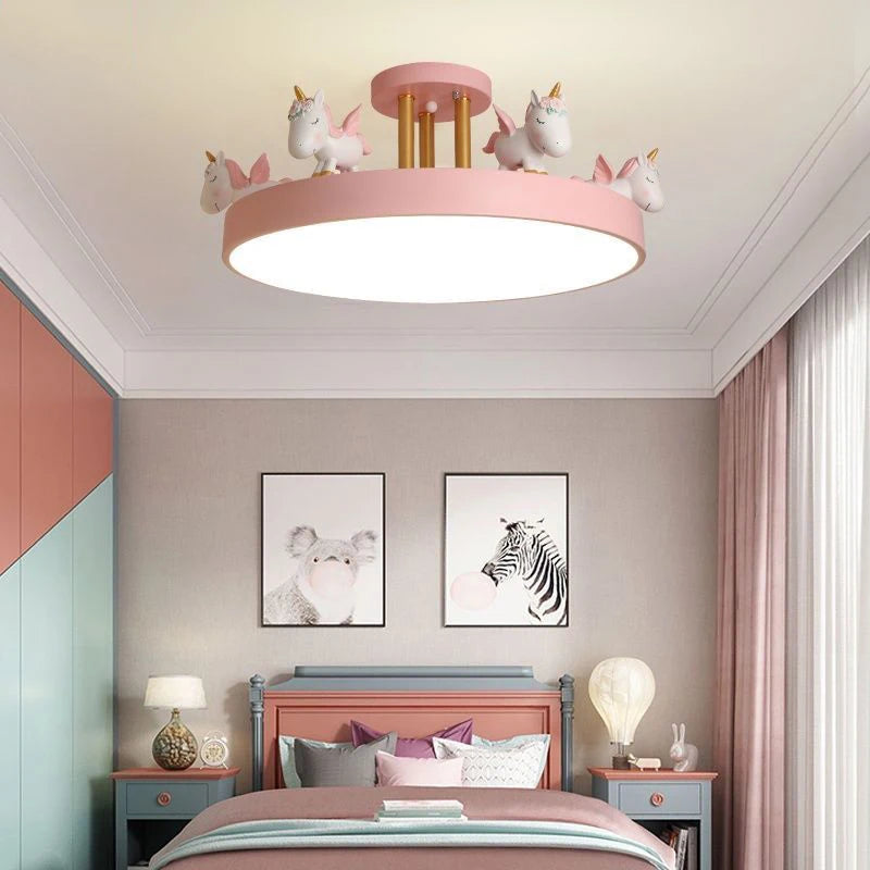 Children's horse motif chandelier for boy's and girl's bedroom