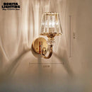 European style crystal wall light with brilliant diamond cut art deco