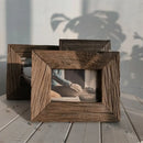 Vintage weathered solid wood photo frame