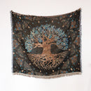 Bohemian landscape patterned throw for sofa and living room