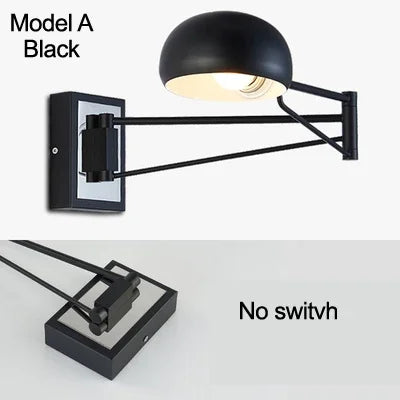 Modern adjustable retractable wall light with dimmable LED - vue 13 sur 17