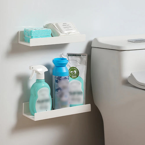 no-drill wall shelf for shower storage - vue 4 sur 7