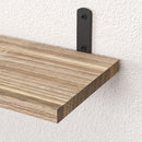 Set of 4 rustic wooden floating wall shelves for decorative storage
