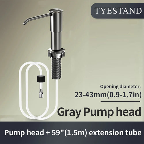 kitchen soap dispenser with built-in extension tube
