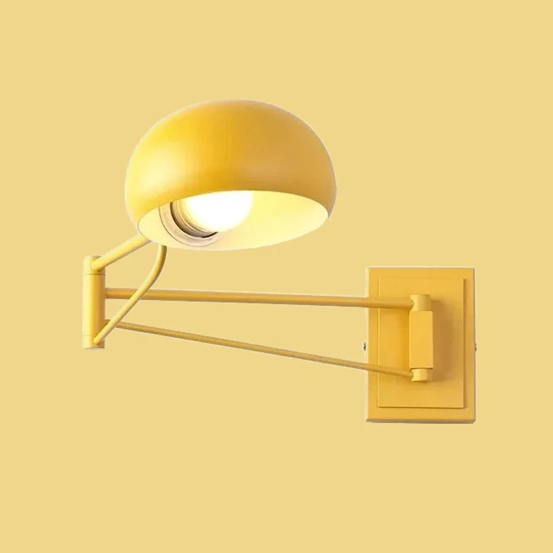 Modern foldable retractable LED wall light with switch