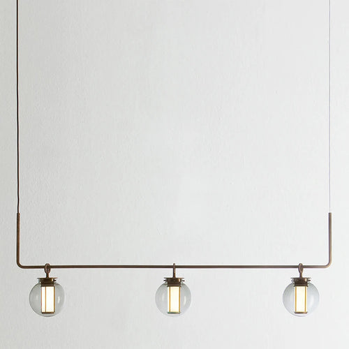 Minimalist glass pendant light for bar and restaurant - vue 3 sur 9