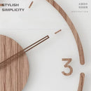 luxury wooden wall watch modern design silent quartz creative