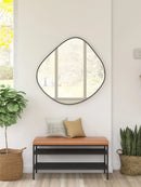Bathroom mirror, makeup mirror, wall mounted irregular shaped bathroom, irregular water droplet mirror, entrance decoration, hou