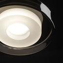 Modern stainless steel and glass designer pendant light