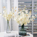 Artificial eucalyptus leaves and flowers for decorations and floral arrangements